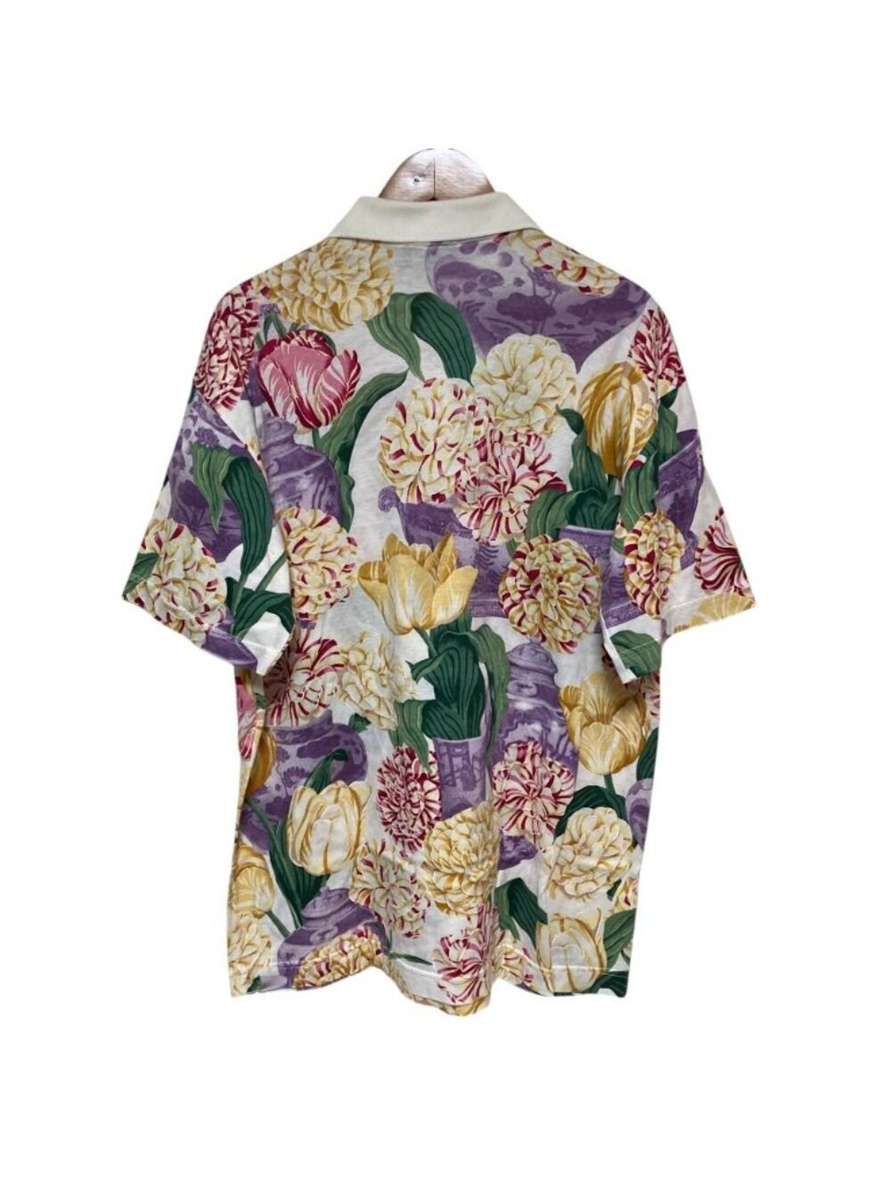 Gucci Era Flower Print Short Sleeve Top Polo Shirt Multicolor S - Picture 2 of 9